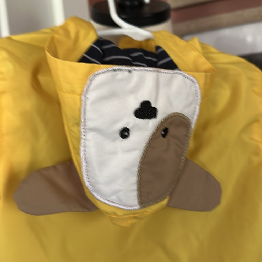 London Fog infant boys puppy yellow zip front 3-6 mo hoodie polyester raincoat - Picture 7 of 12